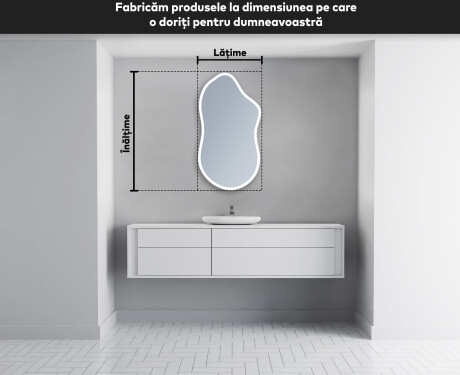Oglinzi pentru baie cu LED în formă neregulată F222 #5