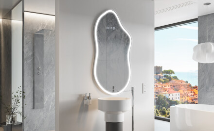 Oglinzi pentru baie cu LED în formă neregulată F222