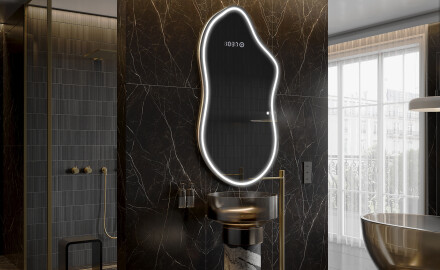 Oglinzi pentru baie cu LED în formă neregulată F223