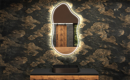 Oglinzi pentru baie cu LED în formă neregulată F223