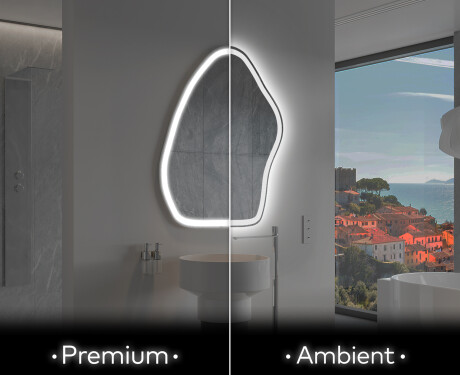 Oglinzi pentru baie cu LED în formă neregulată G222