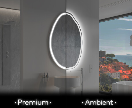 Oglinzi pentru baie cu LED în formă neregulată U222