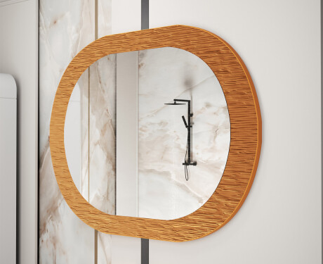 Oglindă de baie cu decor elegant din metal L289 #4