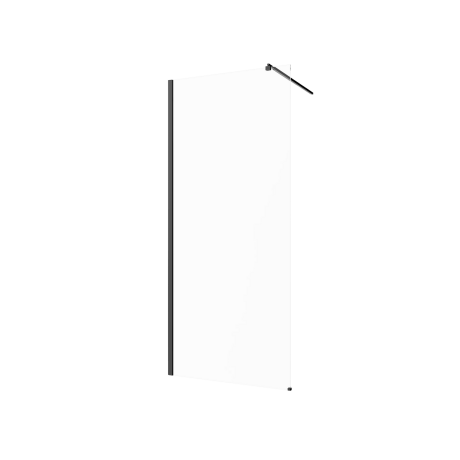 Cabină de intrare din sticlă transparentă profil negru #6