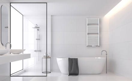 Baie radiator scara alb