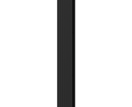 Radiator decorativ vertical cu set de montare, negru