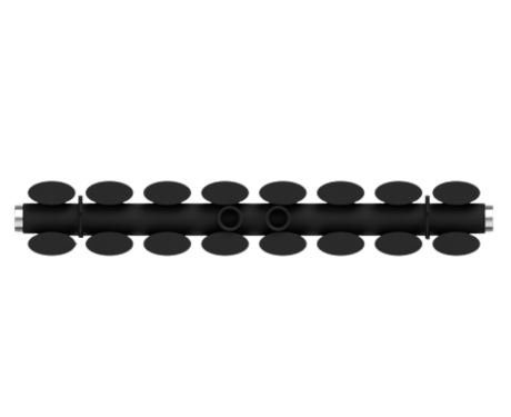 Radiator decorativ vertical cu set de montare, negru #2