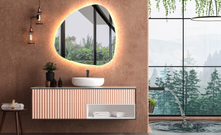 Oglinzi pentru baie cu LED în formă neregulată J221