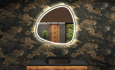 Oglinzi pentru baie cu LED în formă neregulată J223