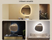 Oglinzi pentru baie cu LED în formă neregulată 74x74cm cu lumină LED rece 7000K, lumină caldă 3000K sau lumină neutră 4500K #2