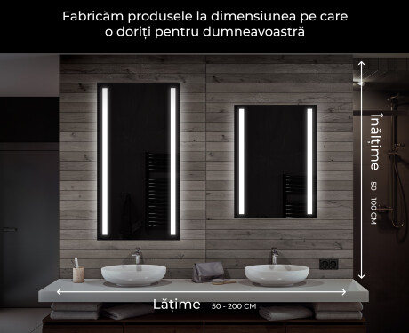Oglindă de baie cu iluminare LED02 #6
