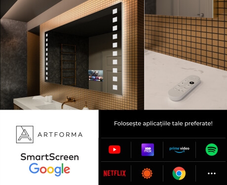 Oglinda moderna dreptunghiulara baie cu LED L03 #4