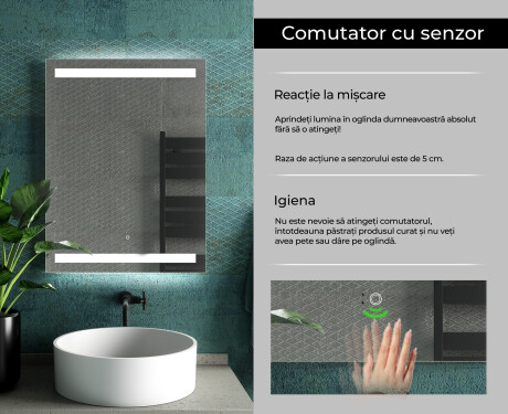 Oglinzi moderne baie cu leduri L09 #7