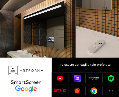 Dreptunghiulara oglinda cu LED la comanda L12 #4