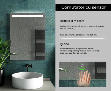 Dreptunghiulara oglinda cu LED la comanda L12 #7