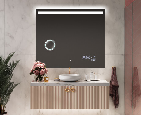 Dreptunghiulara oglinda cu LED la comanda L12 #9