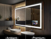 Oglinda moderna dreptunghiulara baie cu LED L15
