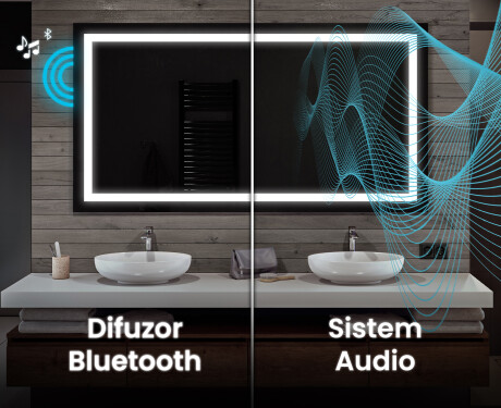 Oglinda moderna dreptunghiulara baie cu LED L15 #5