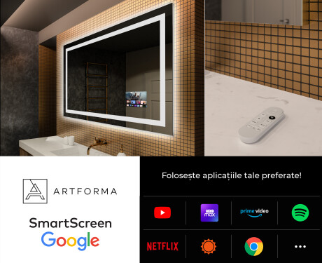 Oglinda moderna dreptunghiulara baie cu LED L15 #4