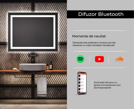 Oglinda moderna dreptunghiulara baie cu LED L15 #6