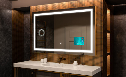 Oglinda moderna dreptunghiulara baie cu LED L15
