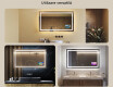 Oglinda moderna dreptunghiulara baie cu LED L15 120x80cm - SmartScreen, DualColor #2