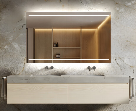 Oglinda cu LED baie mari de perete L23