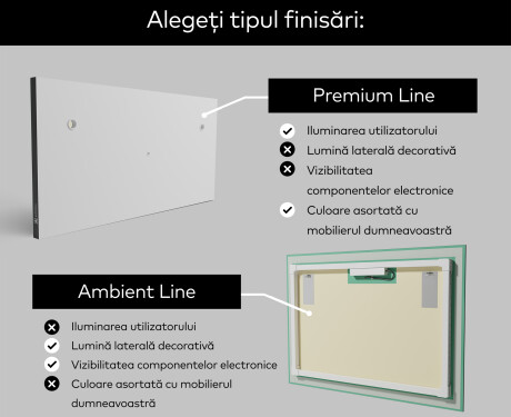 Oglinda cu LED baie mari de perete L23 #2