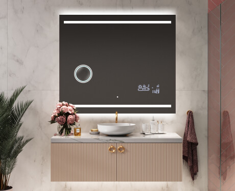 Oglinda cu LED baie mari de perete L23 #9