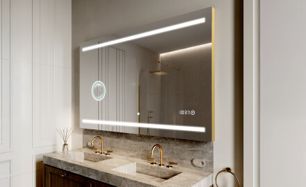 Oglinda cu LED baie mari de perete L23