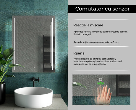 Oglinzi moderne baie cu leduri L27 #7