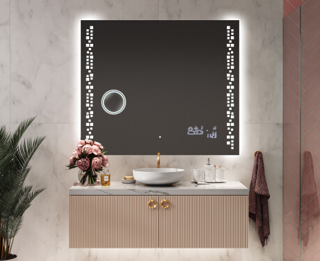 Dreptunghiulara oglinda cu LED la comanda L38 #9