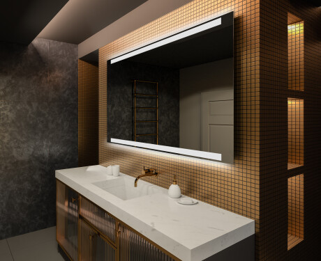 Oglinda moderna dreptunghiulara baie cu LED L47