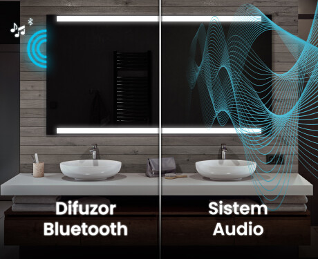Oglinda moderna dreptunghiulara baie cu LED L47 #5