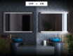 Oglinda moderna dreptunghiulara baie cu LED L47 #3