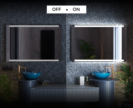 Oglinda moderna dreptunghiulara baie cu LED L47 #3