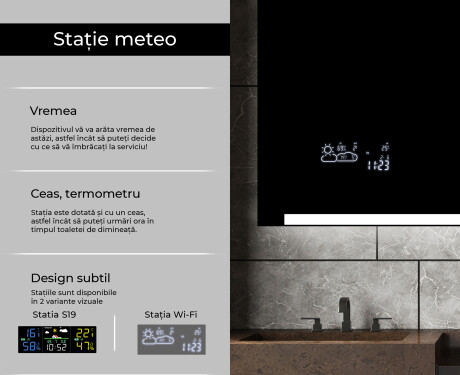 Oglinda moderna dreptunghiulara baie cu LED L47 #5