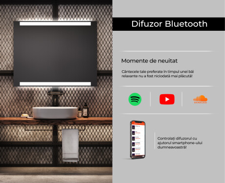 Oglinda moderna dreptunghiulara baie cu LED L47 #6