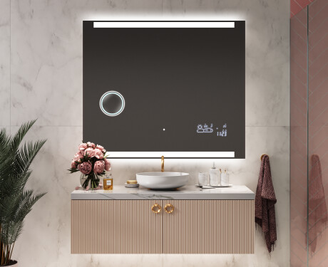 Oglinda moderna dreptunghiulara baie cu LED L47 #9