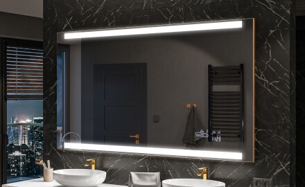 Oglinda moderna dreptunghiulara baie cu LED L47