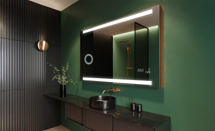 Oglinda moderna dreptunghiulara baie cu LED L47