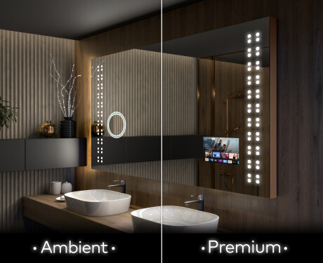 Oglinda cu LED baie mari de perete L55 #1