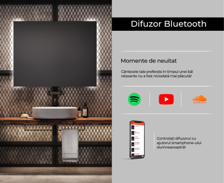 Dreptunghiulara oglinda cu LED la comanda L62 #6