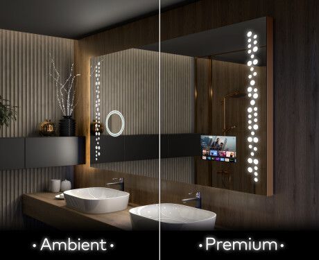 Oglinda moderna dreptunghiulara baie cu LED L65 #1