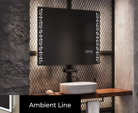 Oglinda moderna dreptunghiulara baie cu LED L65 #4