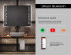 Oglinda moderna dreptunghiulara baie cu LED L65 #6