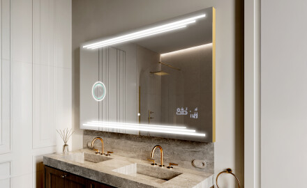 Oglinda cu LED baie mari de perete L75