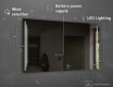 Oglinda cu LED baie mari de perete de la baterii L27 #4