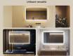 Oglinzi moderne baie cu leduri 120x70cm cu lumină LED rece 7000K, lumină caldă 3000K sau lumină neutră 4500K #2