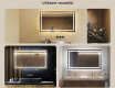 Oglinzi moderne baie cu leduri 120x70cm cu lumină LED rece 7000K, lumină caldă 3000K sau lumină neutră 4500K #2